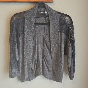 Gray Lace Women's Shrug/Sweater